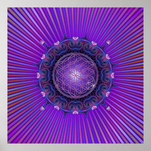 Póster FLOR DA VIDA / Blume des Lebens - Mandala I