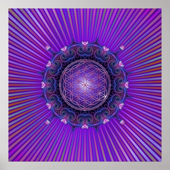 Póster FLOR DA VIDA / Blume des Lebens - Mandala I (Frente)