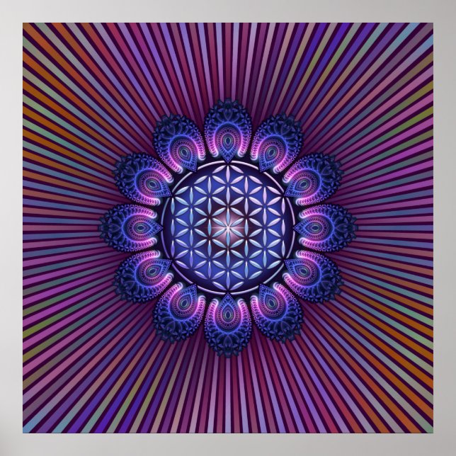 Póster FLOR DA VIDA / Blume des Lebens - Mandala II (Frente)