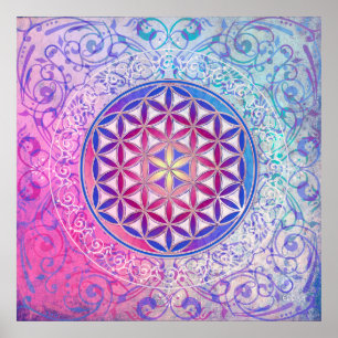 Poster Flor Da Vida / Blume des Lebens - Ornamento V