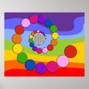 Póster Flor da Vida / Blume des Lebens - pontos espiritua
