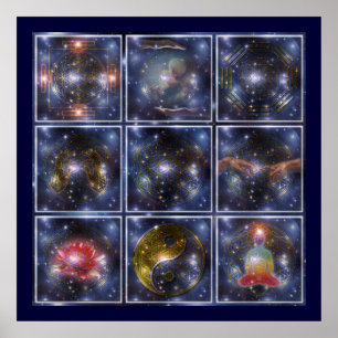 Póster FLOR DA VIDA / Blume des Lebens - universo