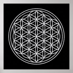 Poster FLOR DA VIDA - branco