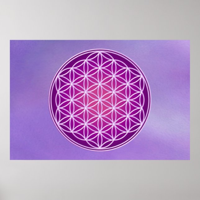 Póster Flor da Vida - Crown Chakra (Frente)