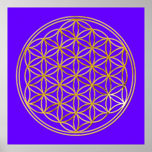 Póster FLOR DA VIDA - ouro