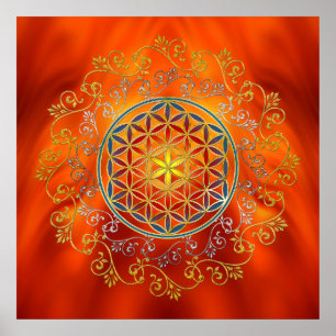 Poster Flor Da Vida - Vintage Ornament Mandala 1