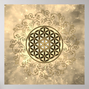 Poster Flor Da Vida - Vintage Ornament Mandala 2
