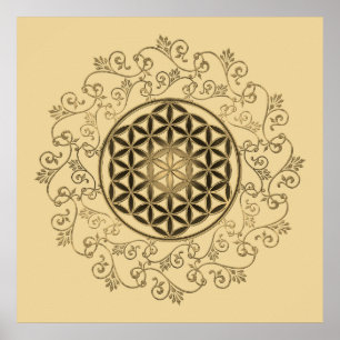 Poster Flor Da Vida - Vintage Ornament Mandala 2