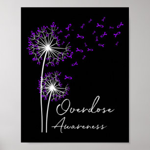 Poster Flor Dandelion Faith Esperança Ama Sobredosagem Ro