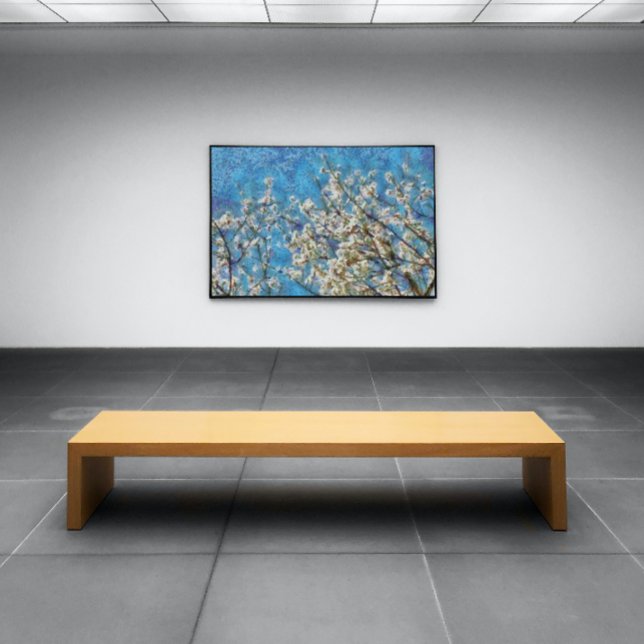 Poster Flor de Amêndoa e Céu Azul no Estilo de Arte Dotad (Criador carregado)