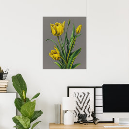 Poster Flor de Aquarela Amarelo