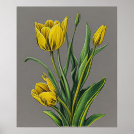 Poster Flor de Aquarela Amarelo