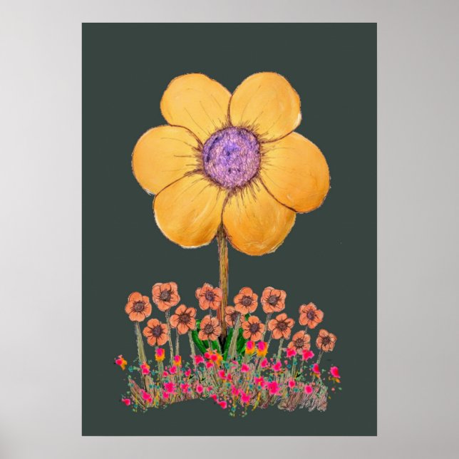 Poster Flor de arte (Frente)