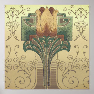 Poster Flor de artesanatos e artes vitorianas