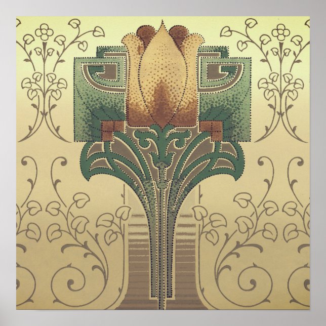 Poster Flor de artesanatos e artes vitorianas (Frente)