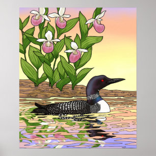 Poster Flor de Ave do Estado do MN Flor de Boca