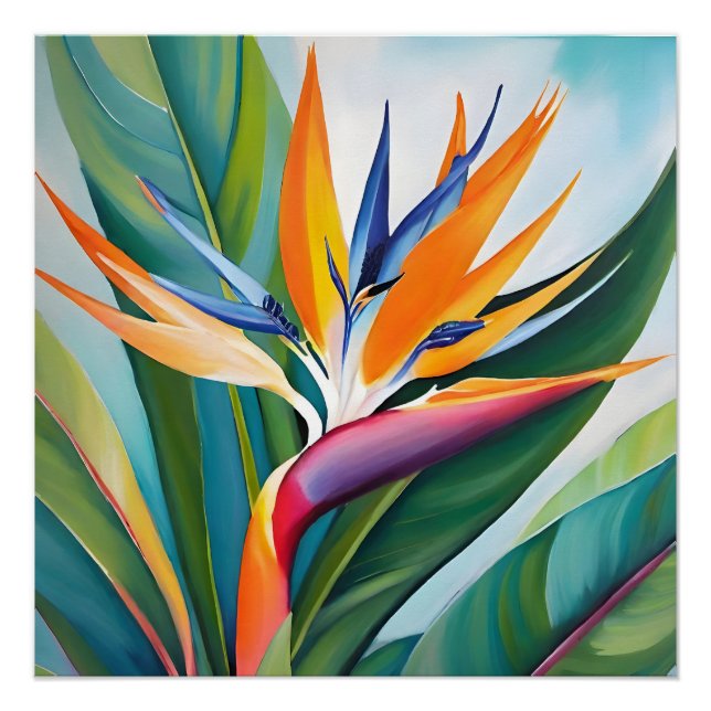 Póster Flor de ave do paraíso (Frente)