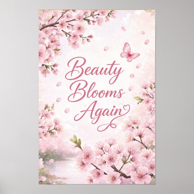 Poster Flor de Cerejeira: A Beleza Floresce Novamente (Frente)