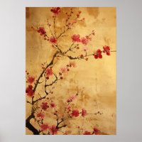 Flor de Cerejeira Japonesa Vintage