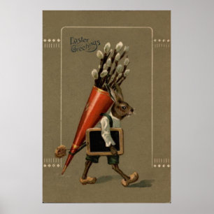 Póster Flor de coelho da Páscoa