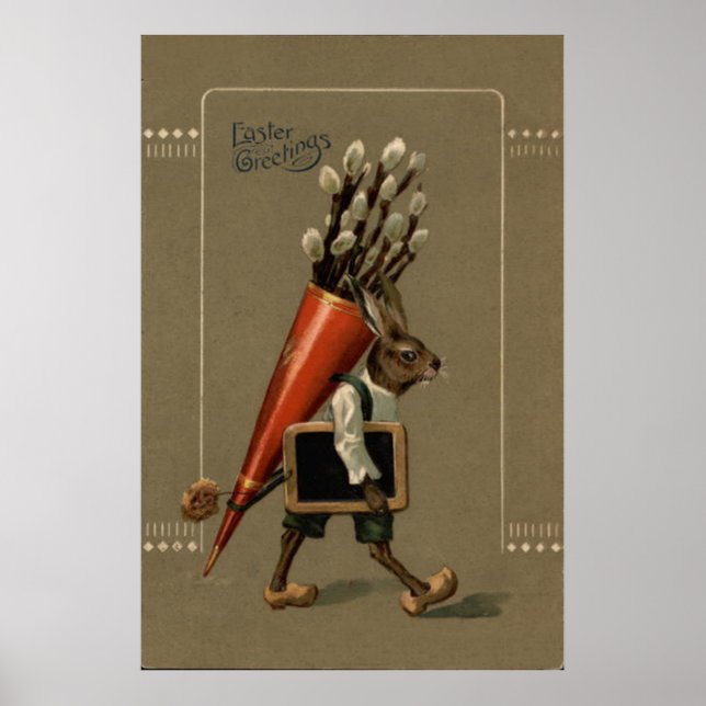 Póster Flor de coelho da Páscoa (Frente)