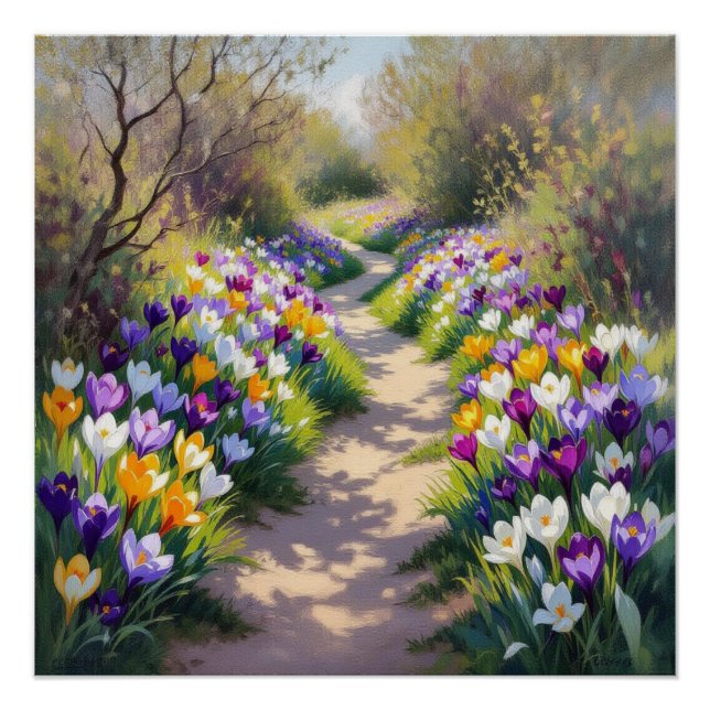 Póster Flor de Crocus (Frente)
