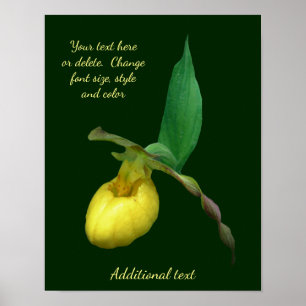 Poster Flor de Dama Amarelo Adicionar Seu Texto
