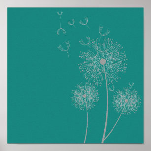 Póster Flor de Dandelion na arte teatral