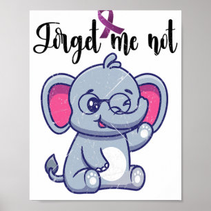 Poster Flor de Elefante Engraçado Não Me Esqueça Heimerhe