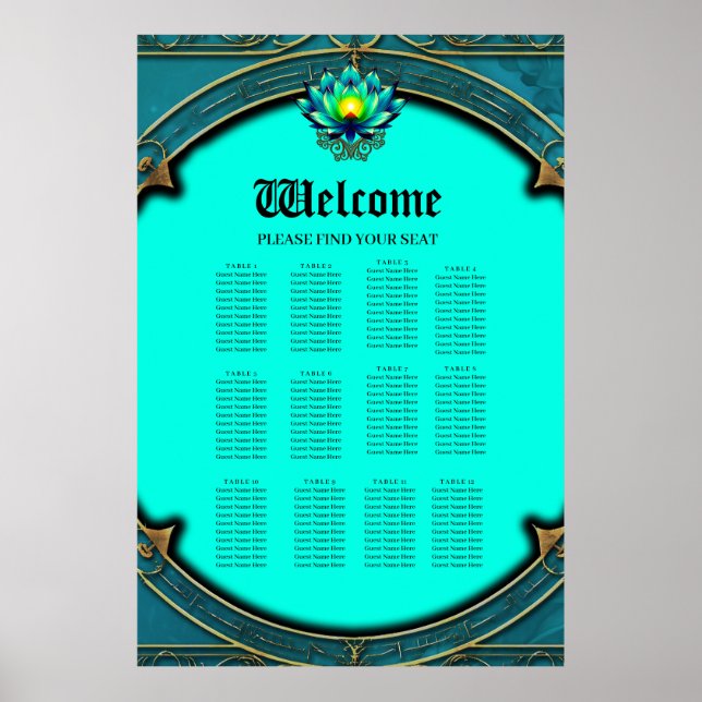 Poster Flor de Elegância, Lotus Místico. (Frente)