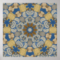 Flor de estrela de moedas do mundo