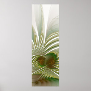 Poster Flor de fantasia fractal macia e tenra