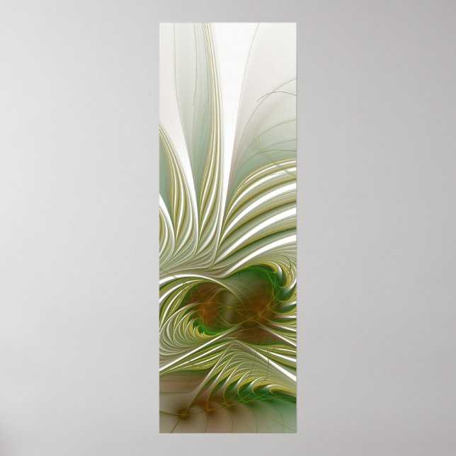 Poster Flor de fantasia fractal macia e tenra (Frente)