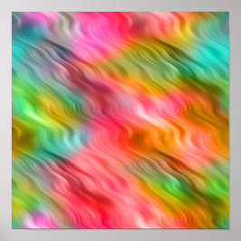 Póster Flor de Grou Colorida Textura Ondulada
