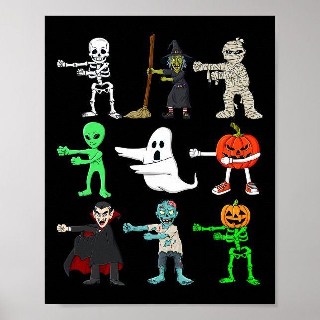 Poster Flor De Halloween Como Um Chefe Monstros Rapazes G (Frente)