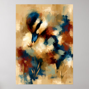 Poster Flor de Kogamo Sussurro Bebê Patinho Fofo Kawaii