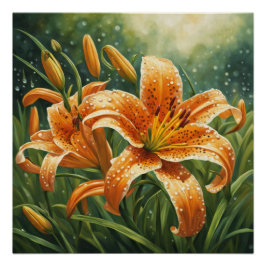 Póster Flor de Lírio Tigre