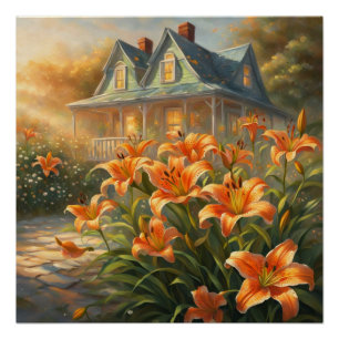 Póster Flor de Lírio Tigre