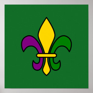 Póster Flor de lis da grama de Mardi