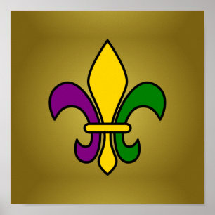 Póster Flor de lis da grama de Mardi