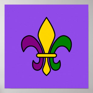 Póster Flor de lis da grama de Mardi