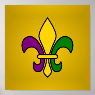 Póster Flor de lis da grama de Mardi