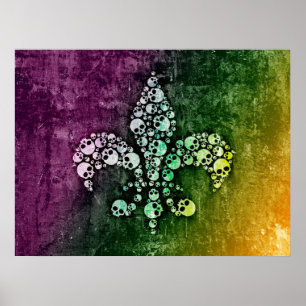 Póster Flor de lis do crânio