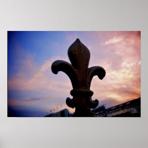 Póster Flor de lis no crepúsculo [impressão]