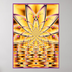 Poster Flor de Lotus Amarelo