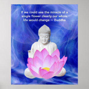 Póster Flor de Lotus das citações de Buddha
