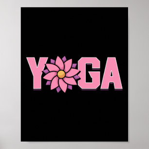 Poster Flor de Lótus de Yoga Minimalista Simples
