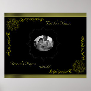Poster Flor de Lotus (Henna) (ouro)
