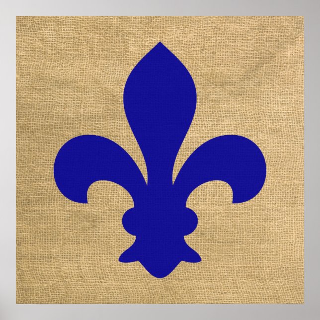 Poster Flor de Moods de Paris Azul (Frente)