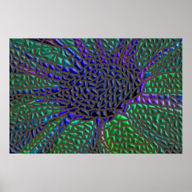 Poster Flor de mosaico (Frente)